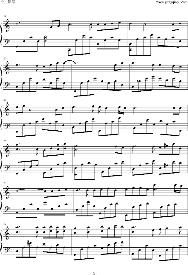 美丽心情钢琴曲谱（图2）
