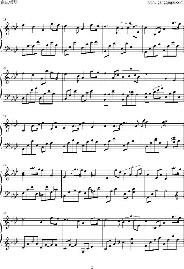 Fantasia` Lullaby钢琴曲谱（图2）