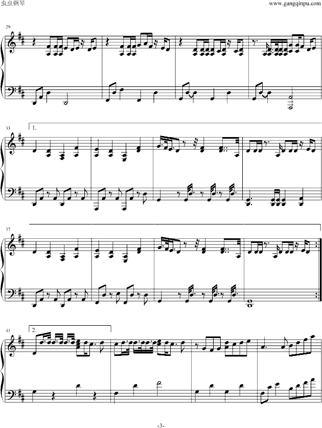 Stand by U钢琴曲谱（图3）