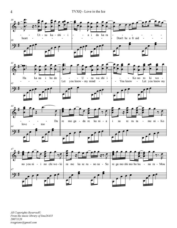 love in the ice钢琴曲谱（图4）