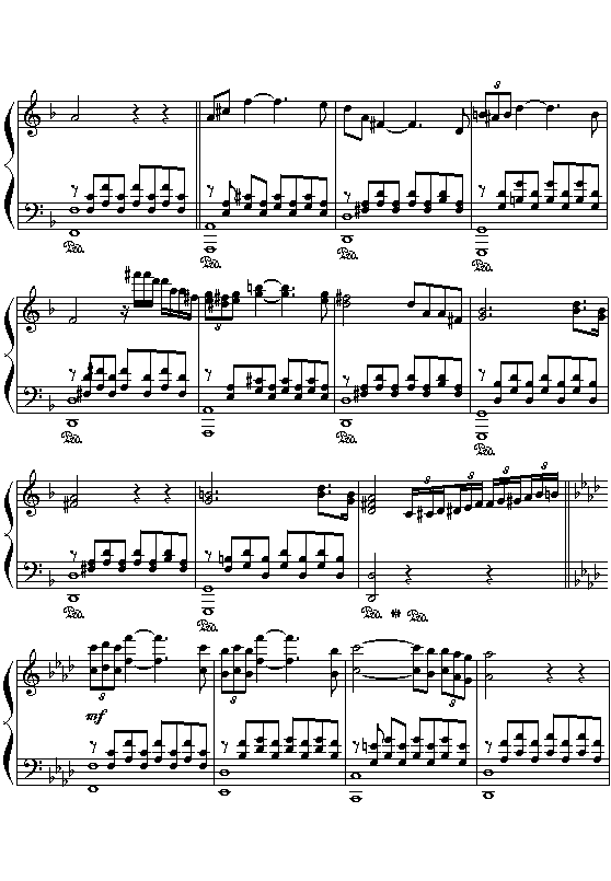 小夜曲钢琴曲谱（图2）