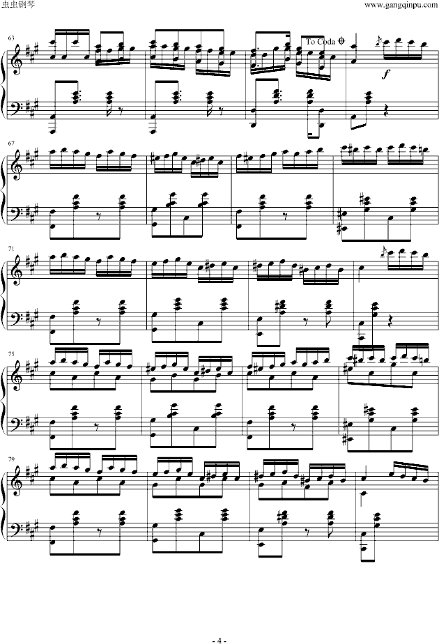 土耳其进行曲爵士版钢琴曲谱（图4）