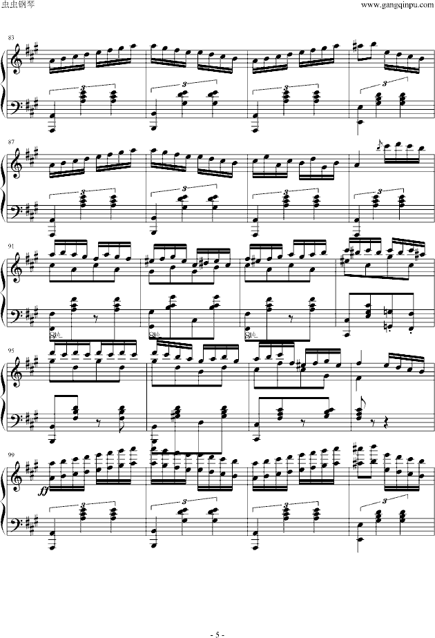 土耳其进行曲爵士版钢琴曲谱（图5）
