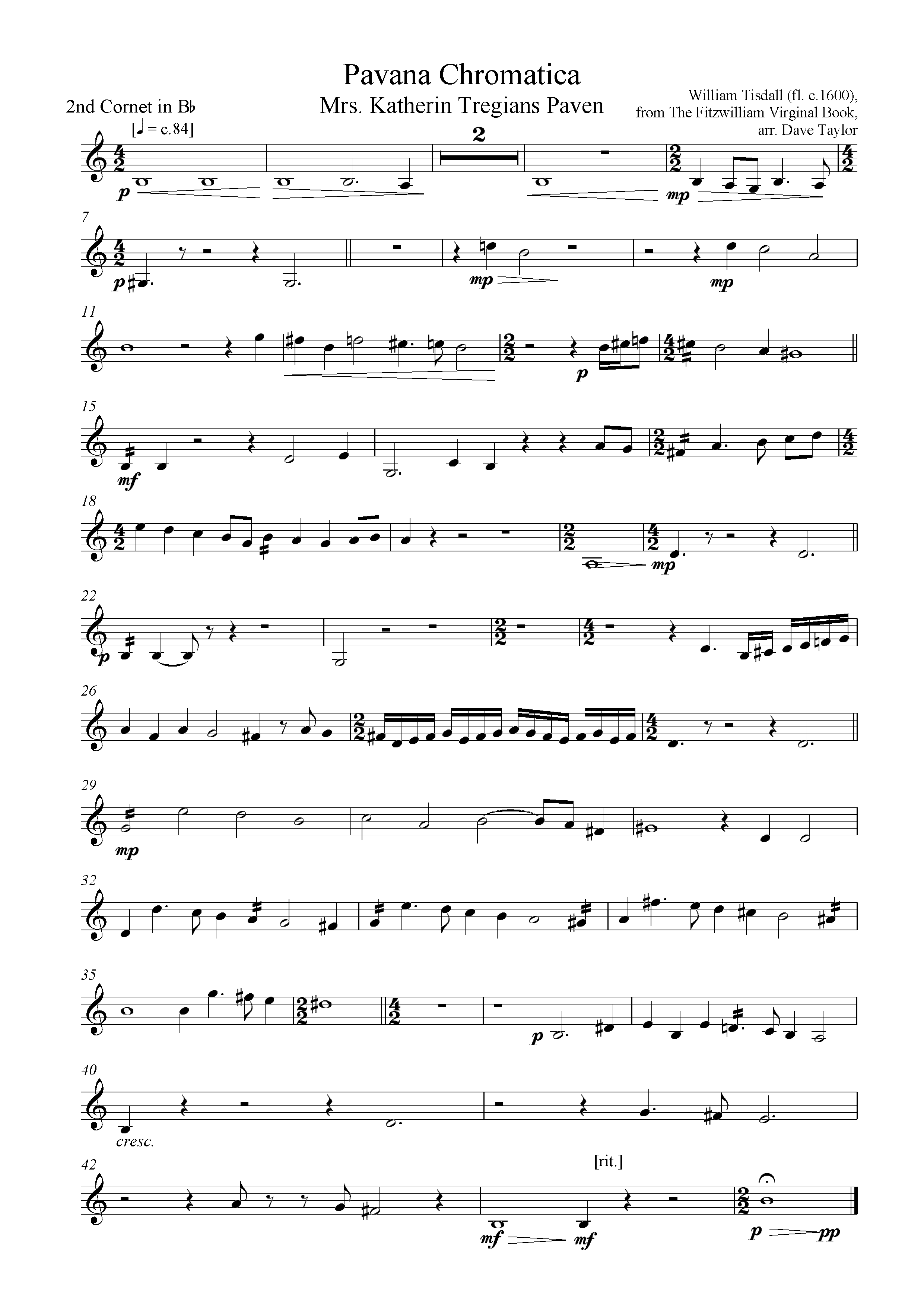 2nd Cornet in Bb钢琴曲谱（图1）
