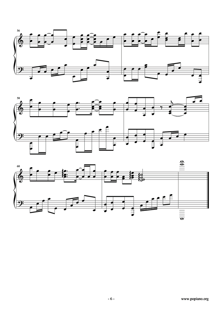 下一站天后钢琴版钢琴曲谱（图6）