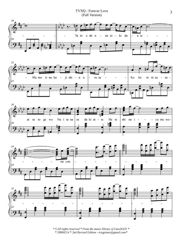 forever love钢琴曲谱（图3）