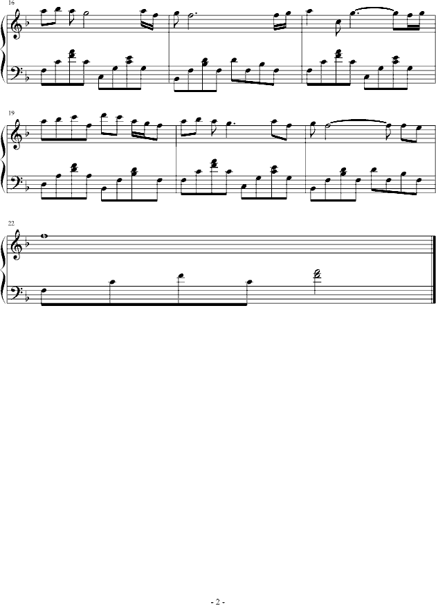 简单（简单版）钢琴曲谱（图2）