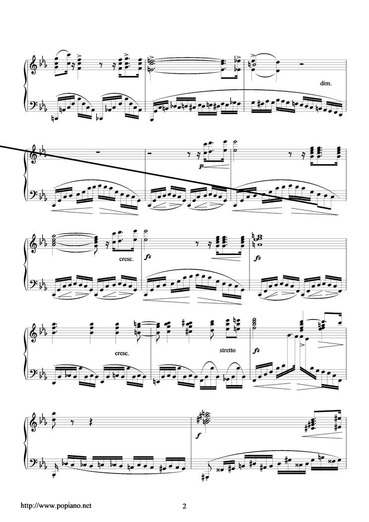 革命練習曲钢琴曲谱（图2）
