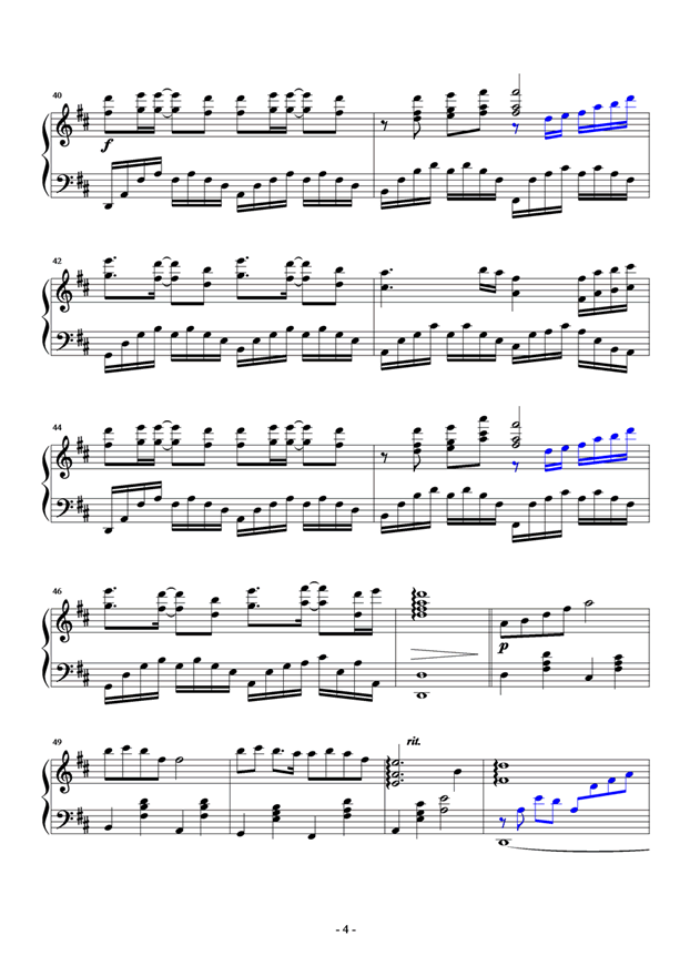 童安格-爱与哀愁钢琴曲谱（图4）