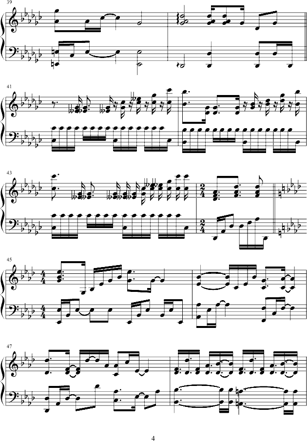 原点钢琴曲谱（图4）