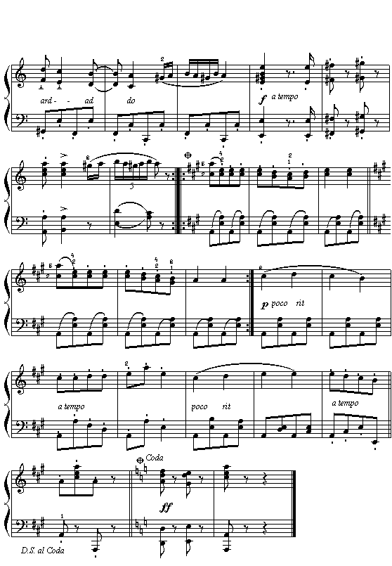 凶牙利舞曲第五号钢琴曲谱（图2）