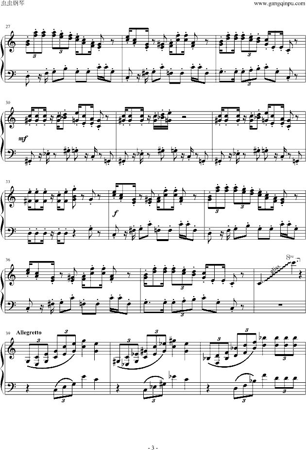 超级玛丽钢琴曲谱（图3）