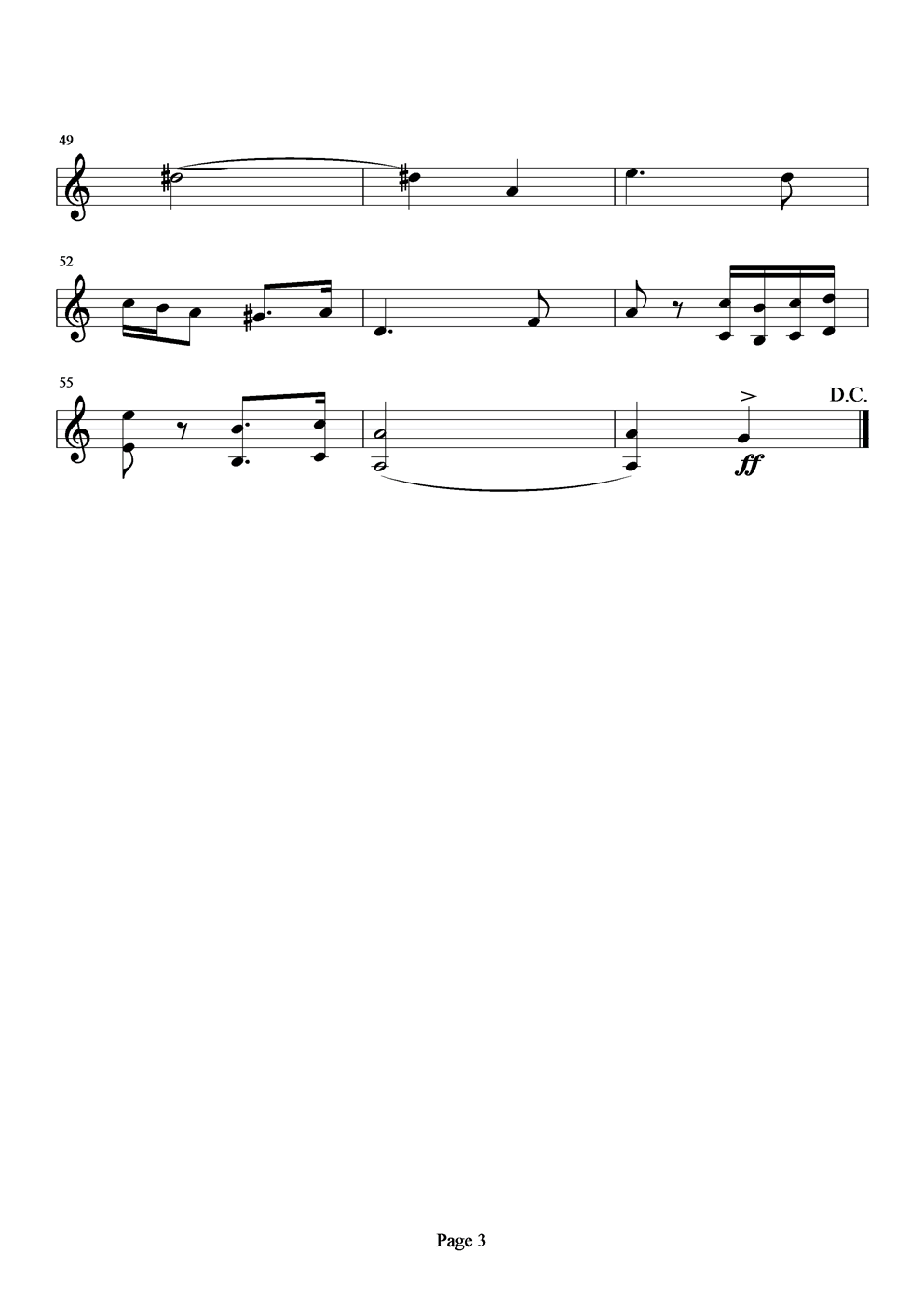 波基上校进行曲（主旋律谱）钢琴曲谱（图3）