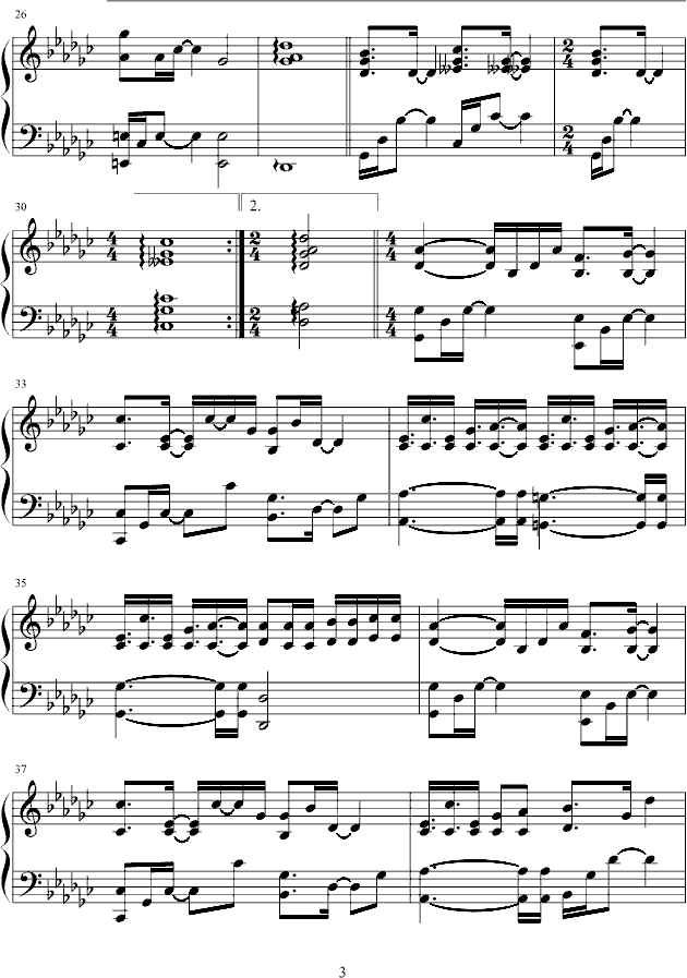 原点钢琴曲谱（图3）