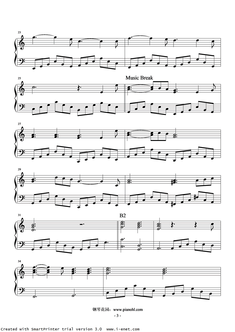 生日快乐钢琴曲谱（图3）