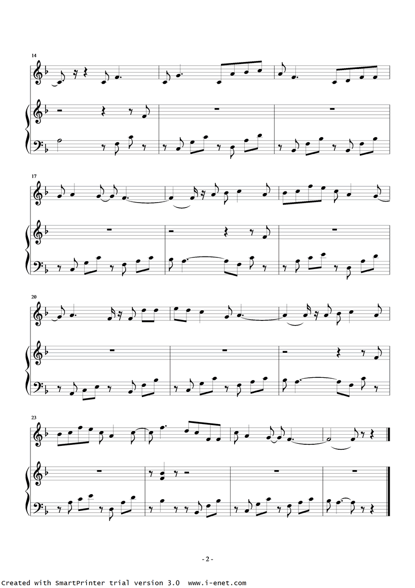好眼泪坏眼泪钢琴曲谱（图2）