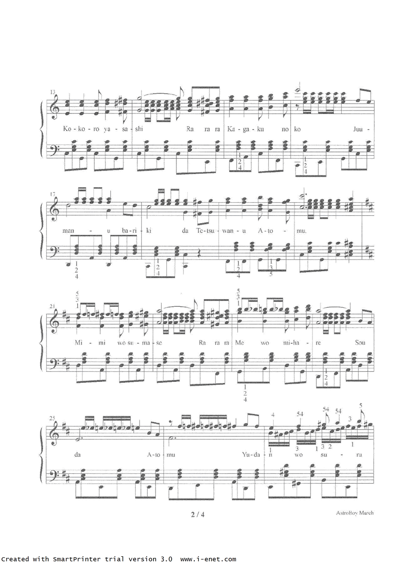 Astro Boy - Astro Boy March钢琴曲谱（图2）