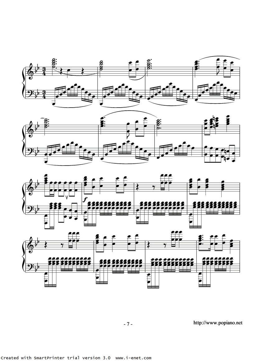 在灿烂阳光下钢琴曲谱（图7）