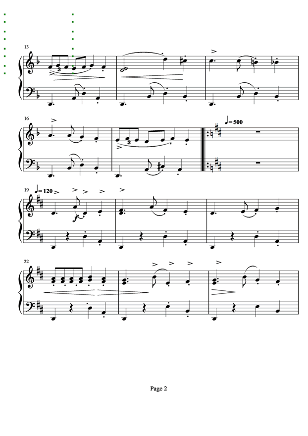 哈巴涅拉《卡门》钢琴曲谱（图2）