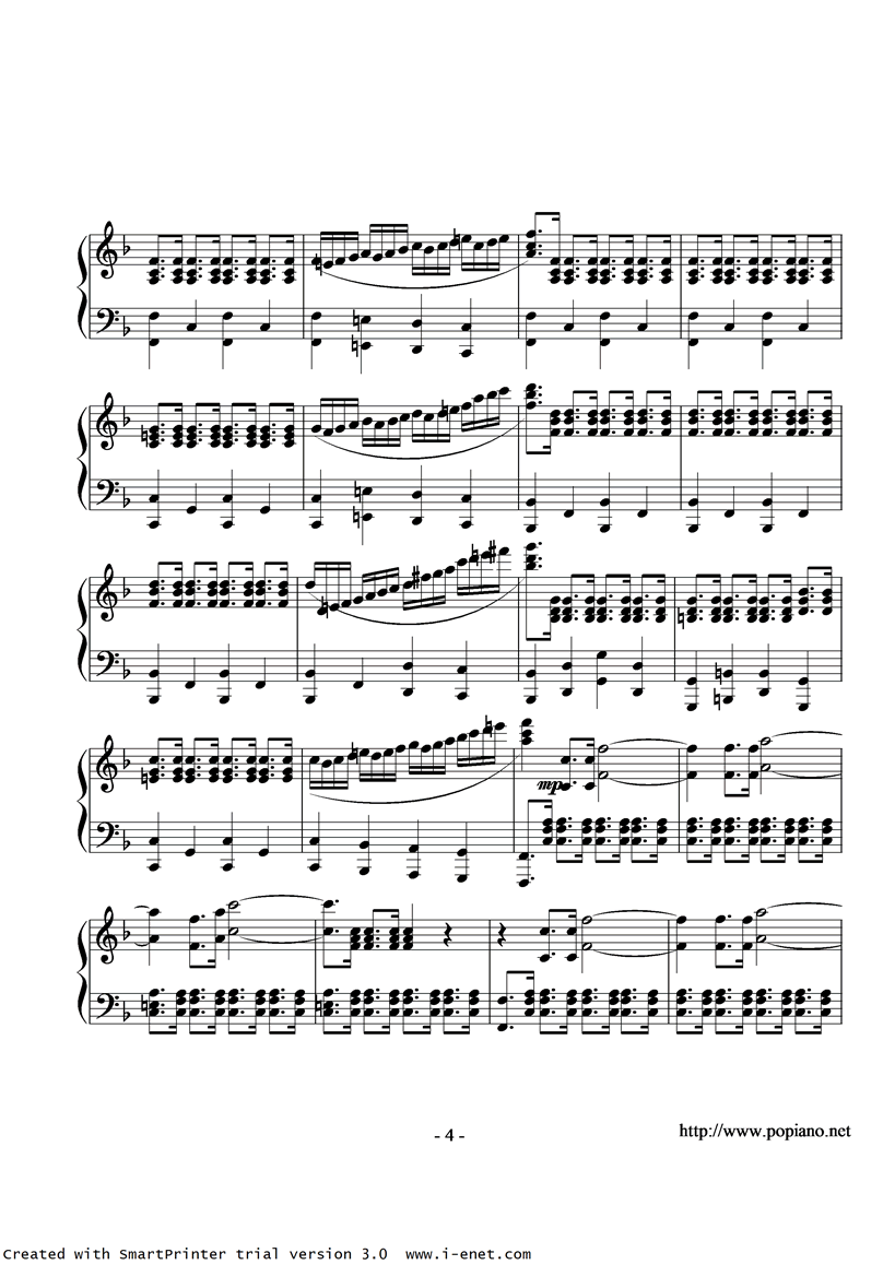在灿烂阳光下钢琴曲谱（图4）
