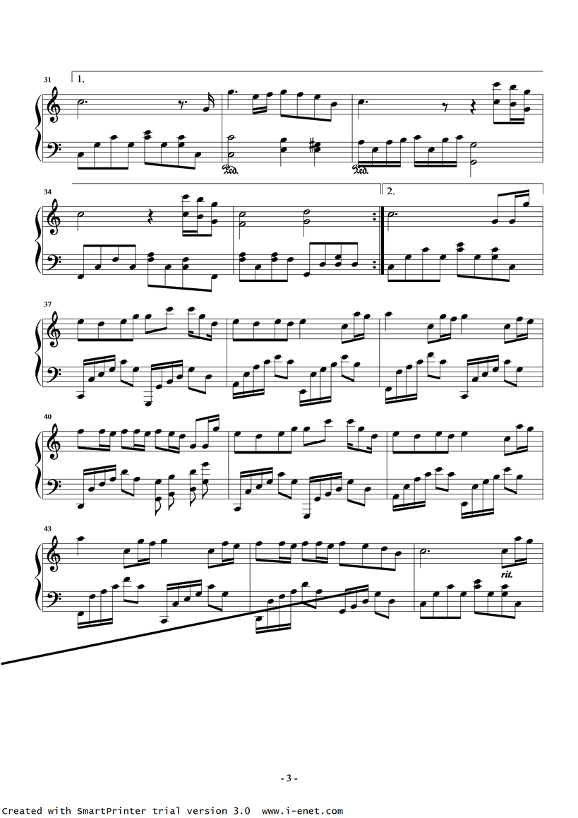 洋蔥钢琴曲谱（图3）