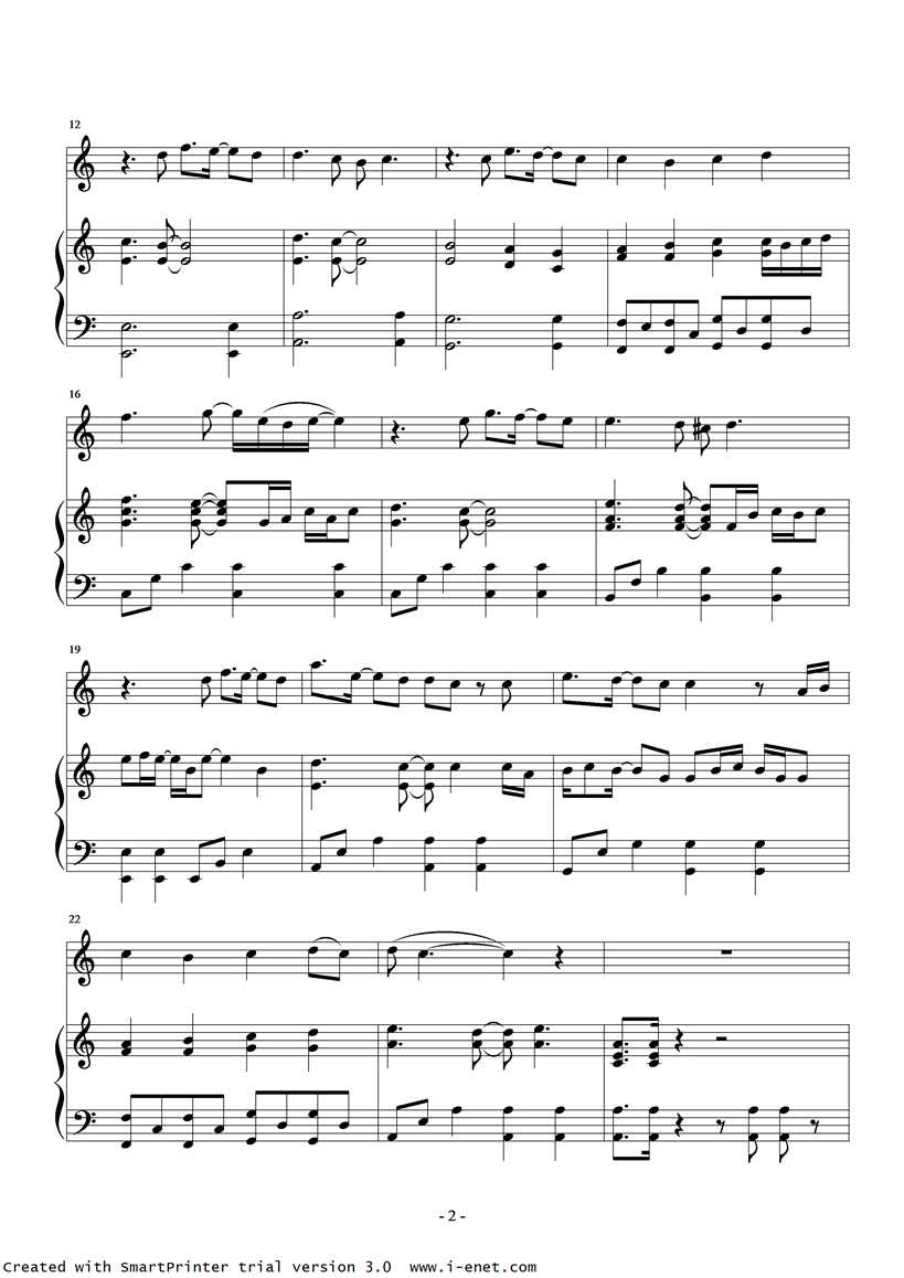 Paradise钢琴曲谱（图2）