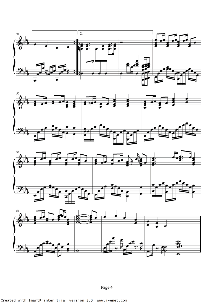 爱是永恒钢琴曲谱（图4）