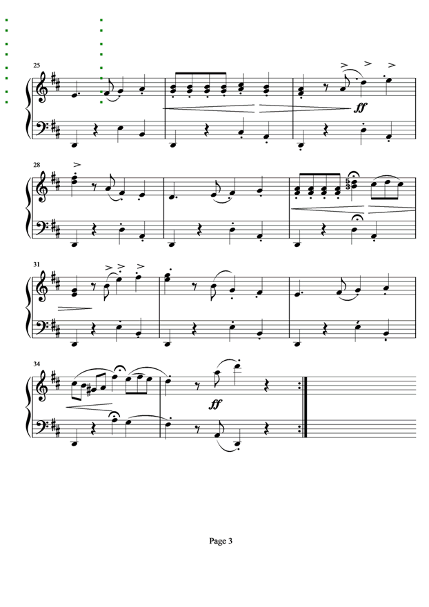 哈巴涅拉《卡门》钢琴曲谱（图3）