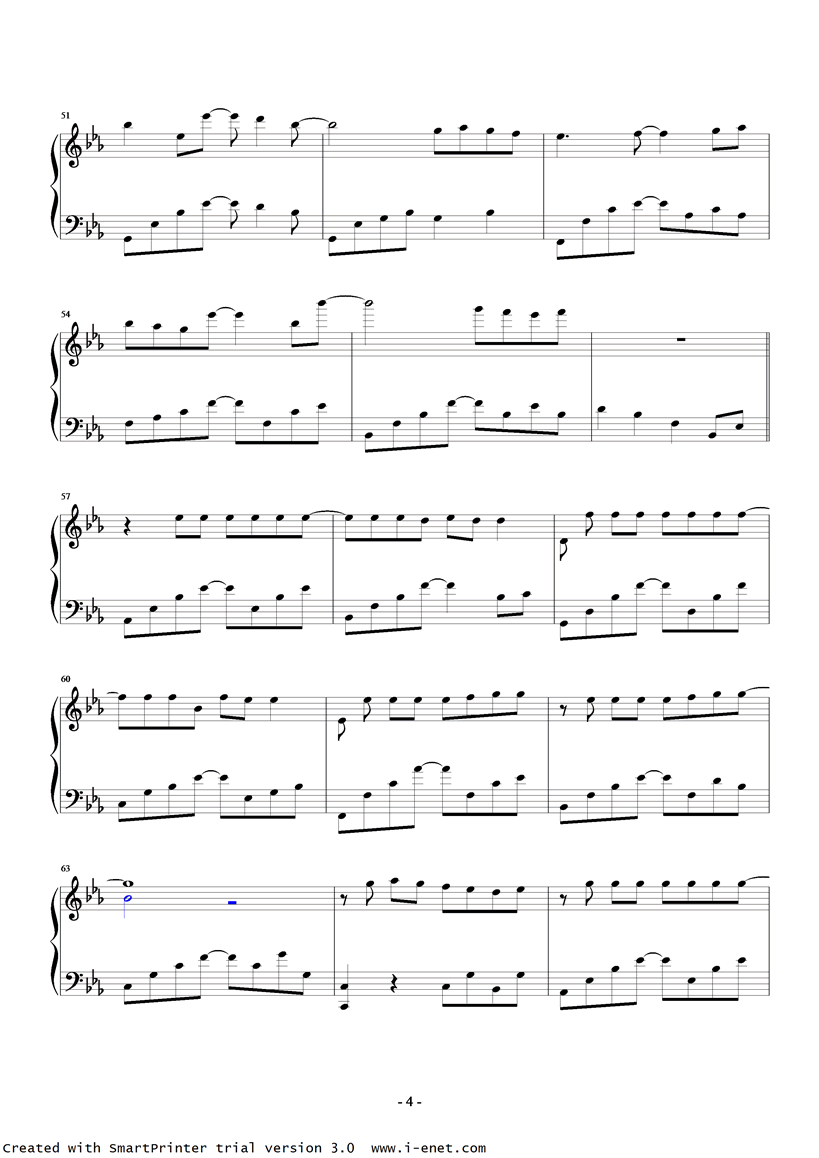 心墙钢琴曲谱（图4）