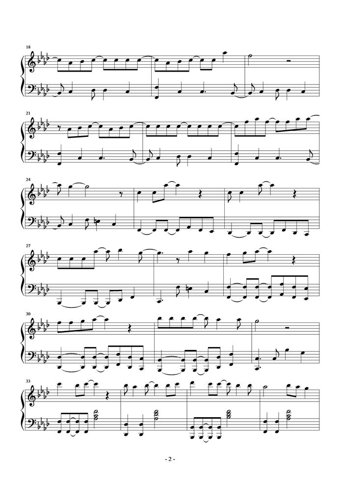 陈永仁钢琴曲谱（图2）