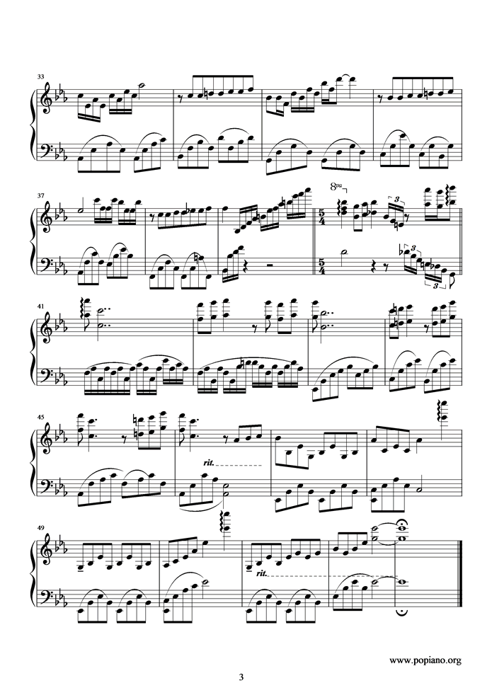 Bilitis钢琴曲谱（图3）
