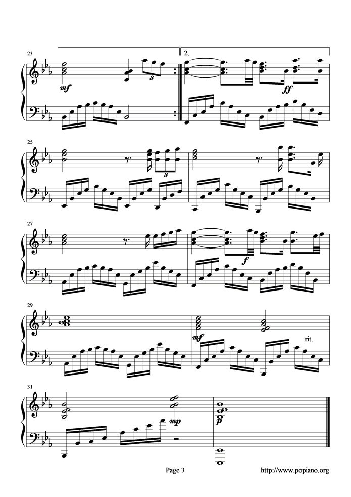 不见不散.钢琴曲谱（图3）