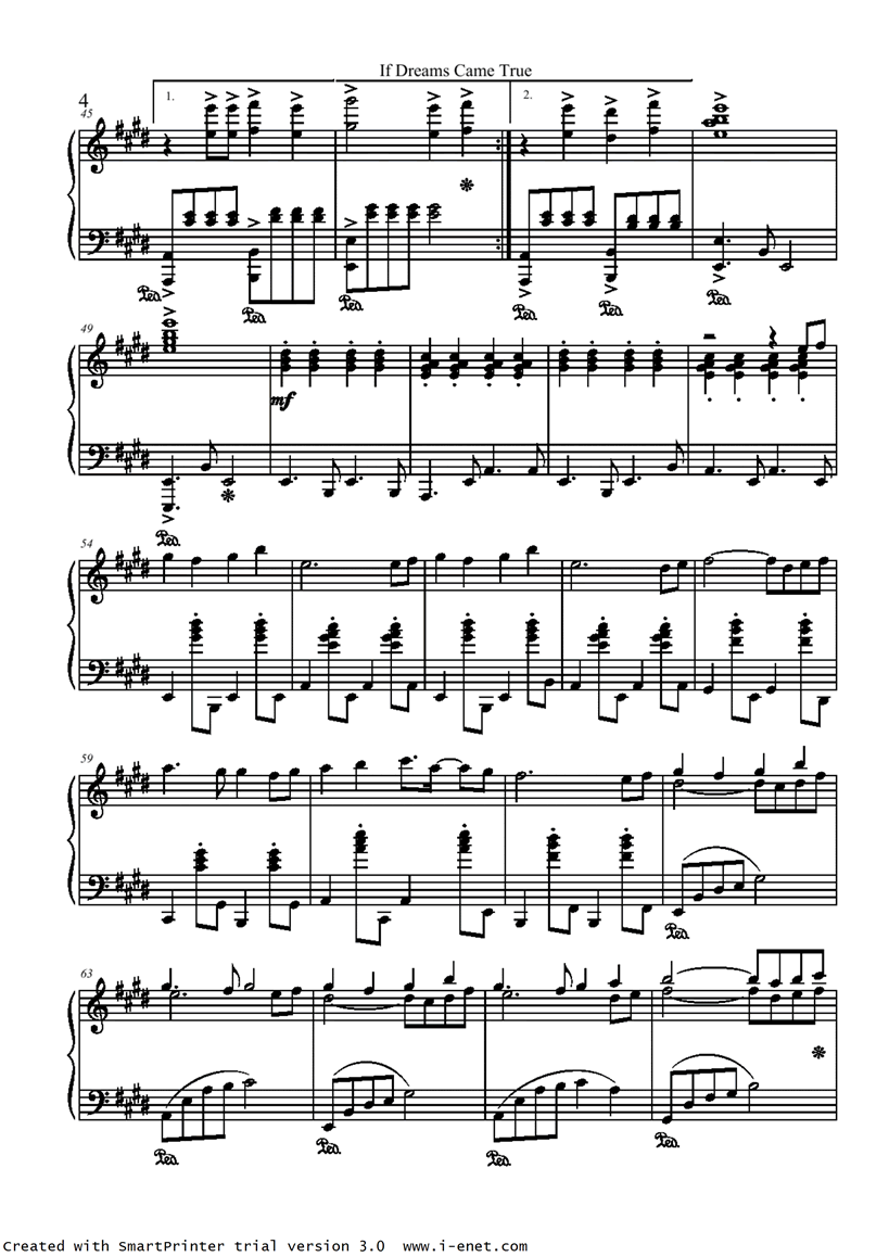 if  dream  came  true钢琴曲谱（图4）