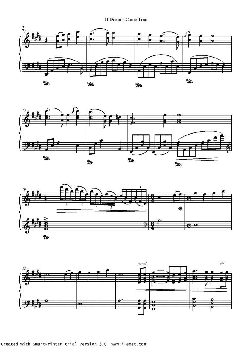 if  dream  came  true钢琴曲谱（图2）