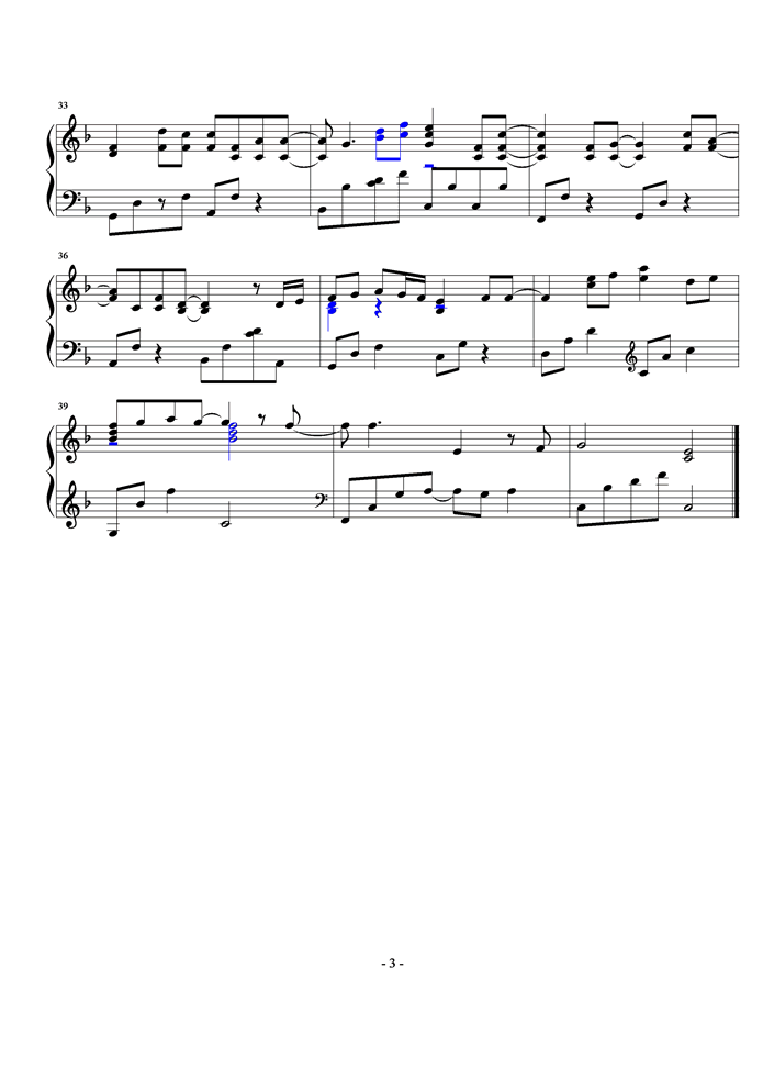 崇拜钢琴曲谱（图3）