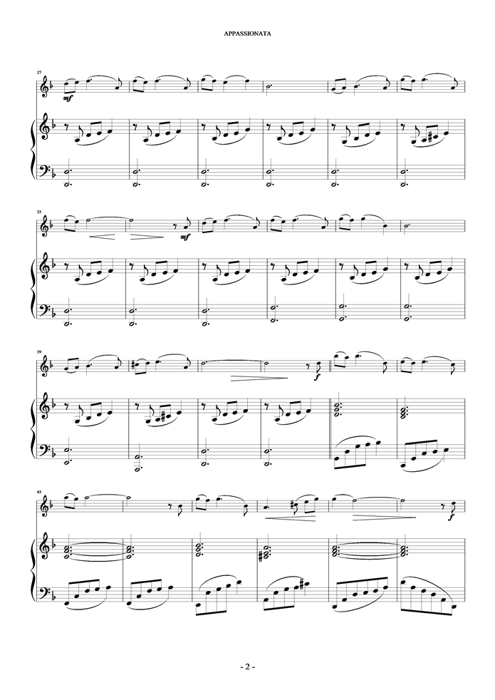 Appassionata钢琴曲谱（图2）