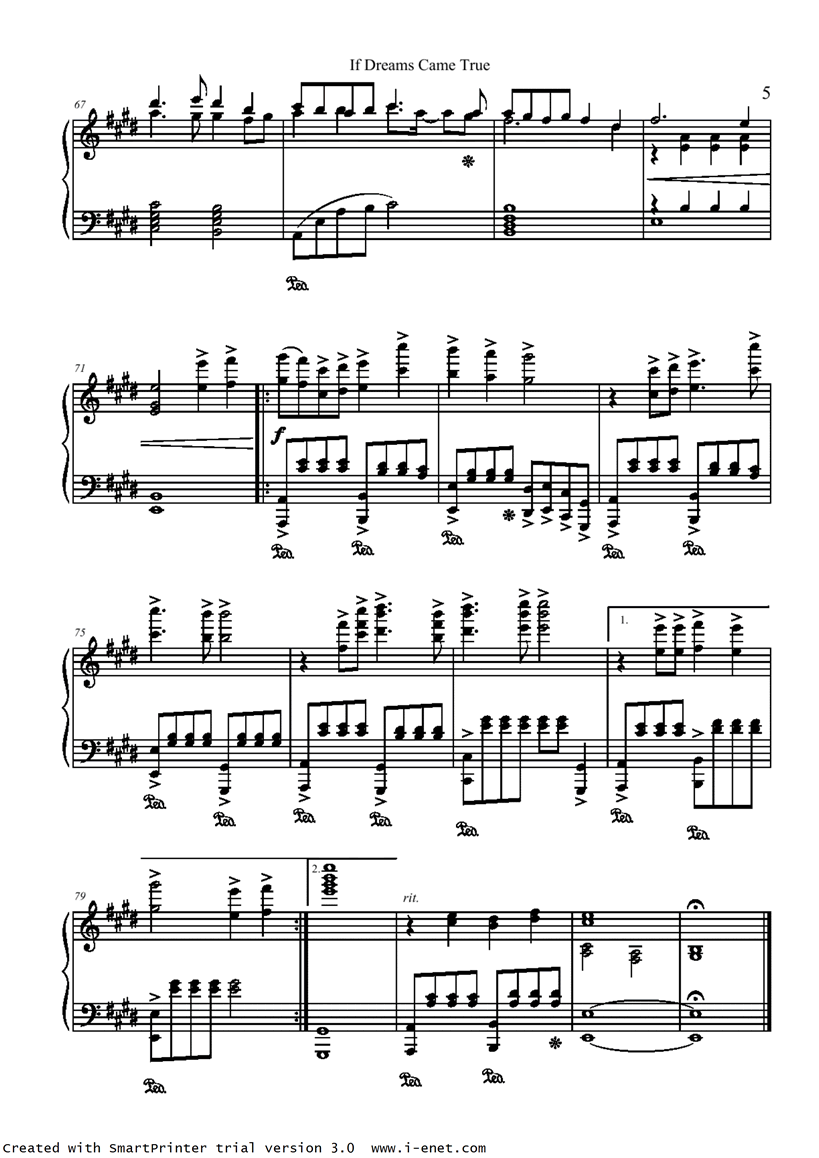 if  dream  came  true钢琴曲谱（图5）