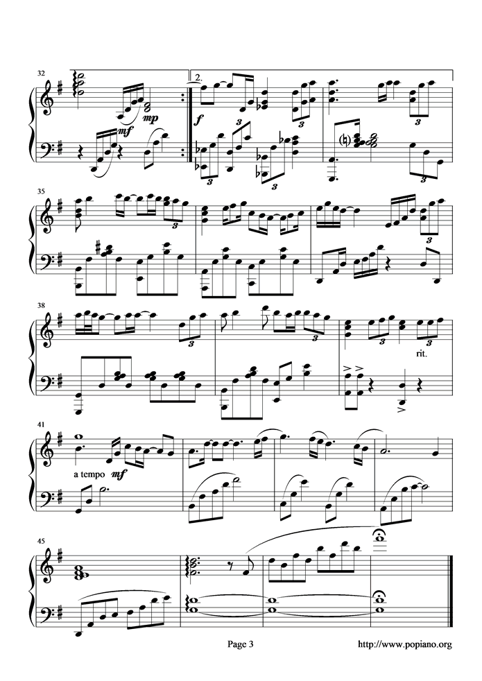风雨豪情钢琴曲谱（图3）