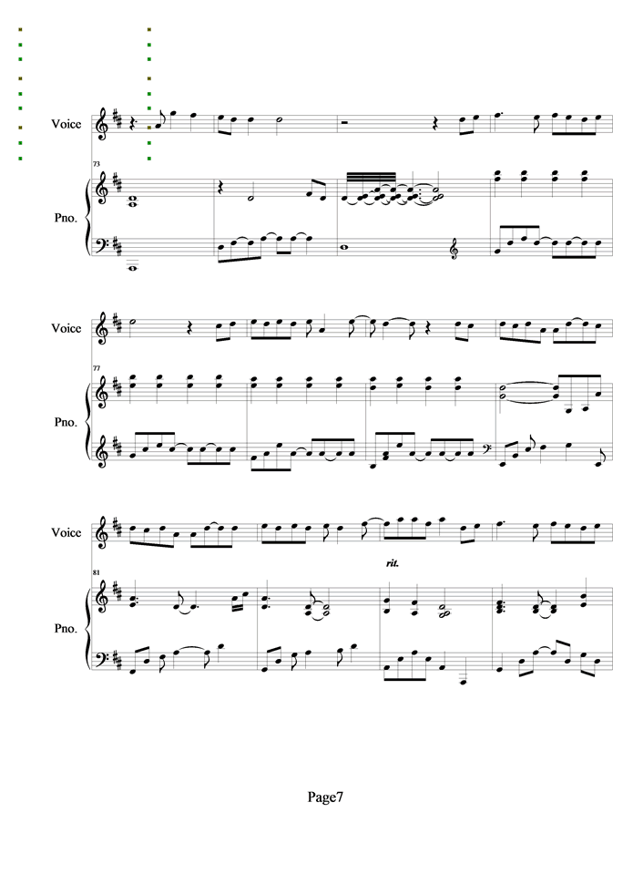 害怕钢琴曲谱（图7）