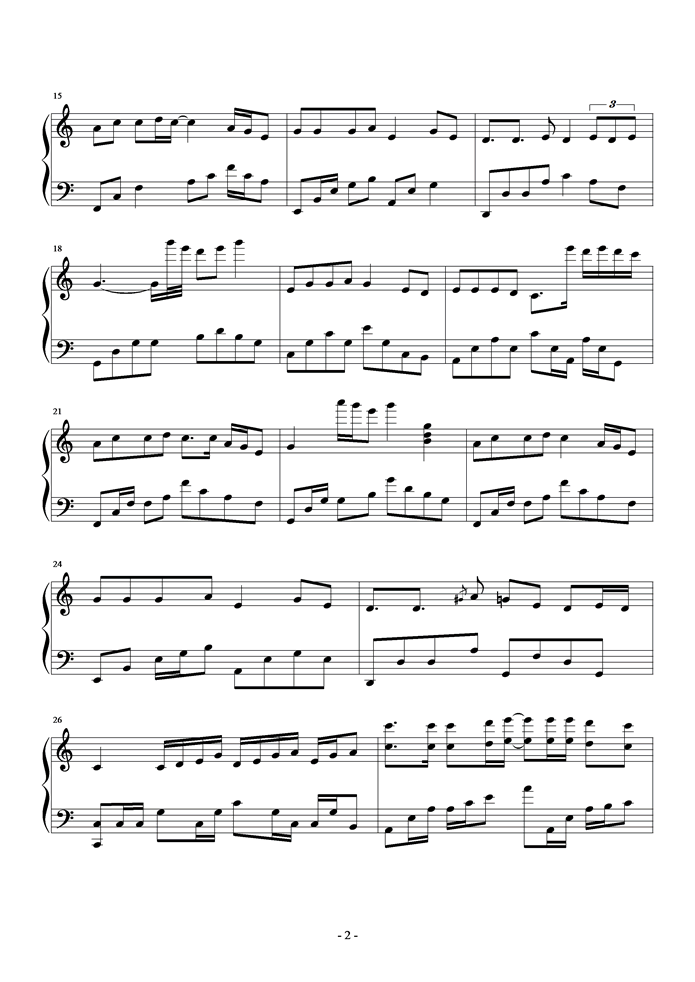 沉默是金钢琴曲谱（图2）