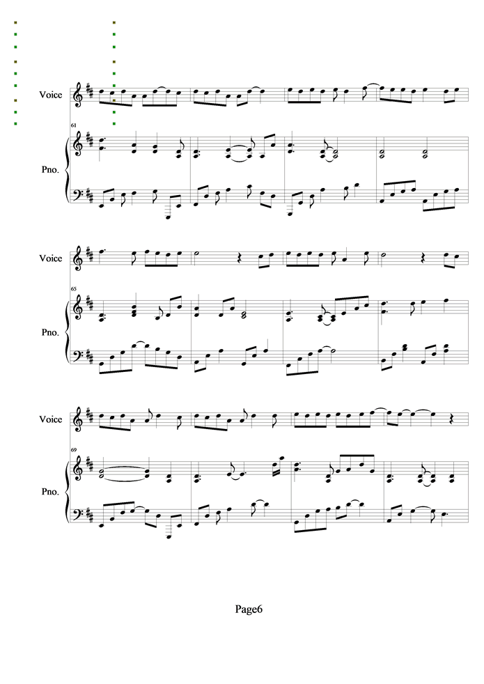 害怕钢琴曲谱（图6）