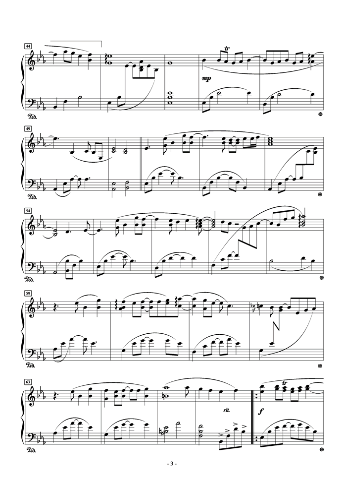 不可思议钢琴曲谱（图3）
