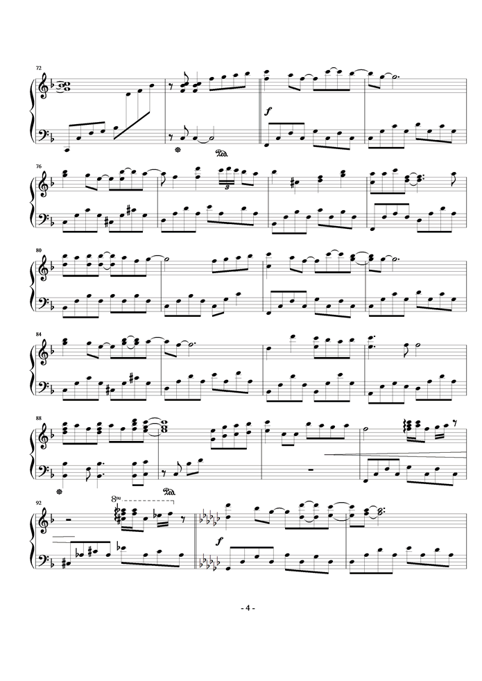 My neighbor Totoro钢琴曲谱（图4）