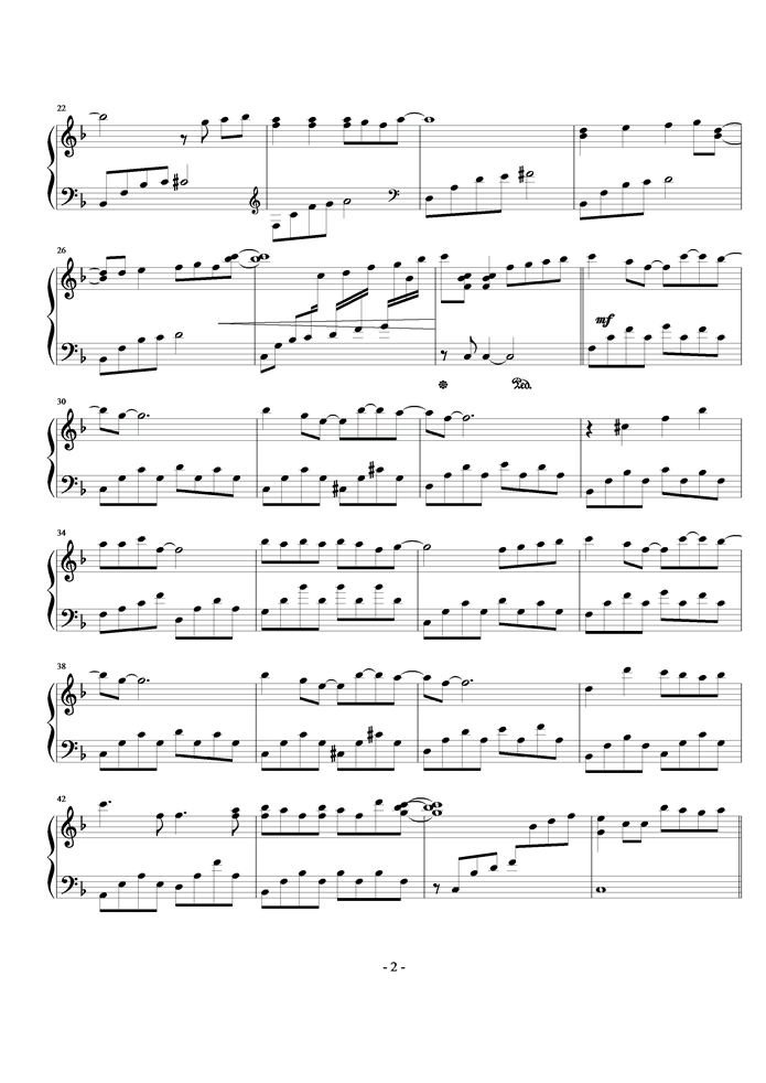 My neighbor Totoro钢琴曲谱（图2）