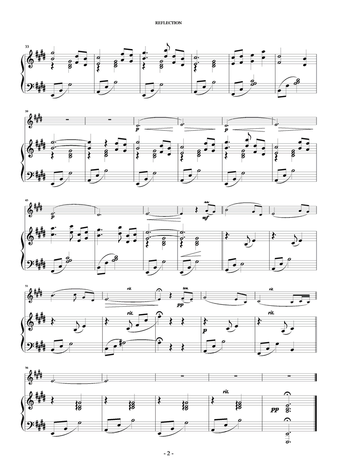 Reflection钢琴曲谱（图2）