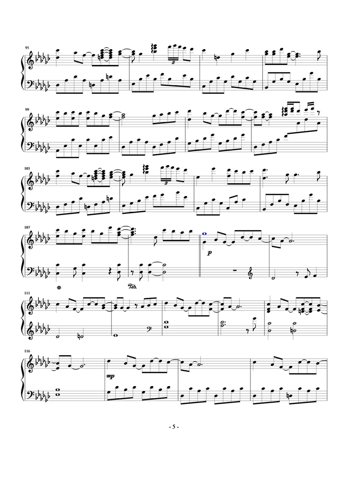 My neighbor Totoro钢琴曲谱（图5）
