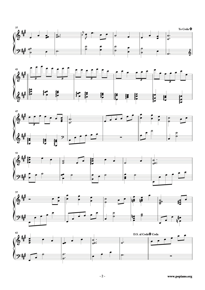 诞生钢琴曲谱（图2）