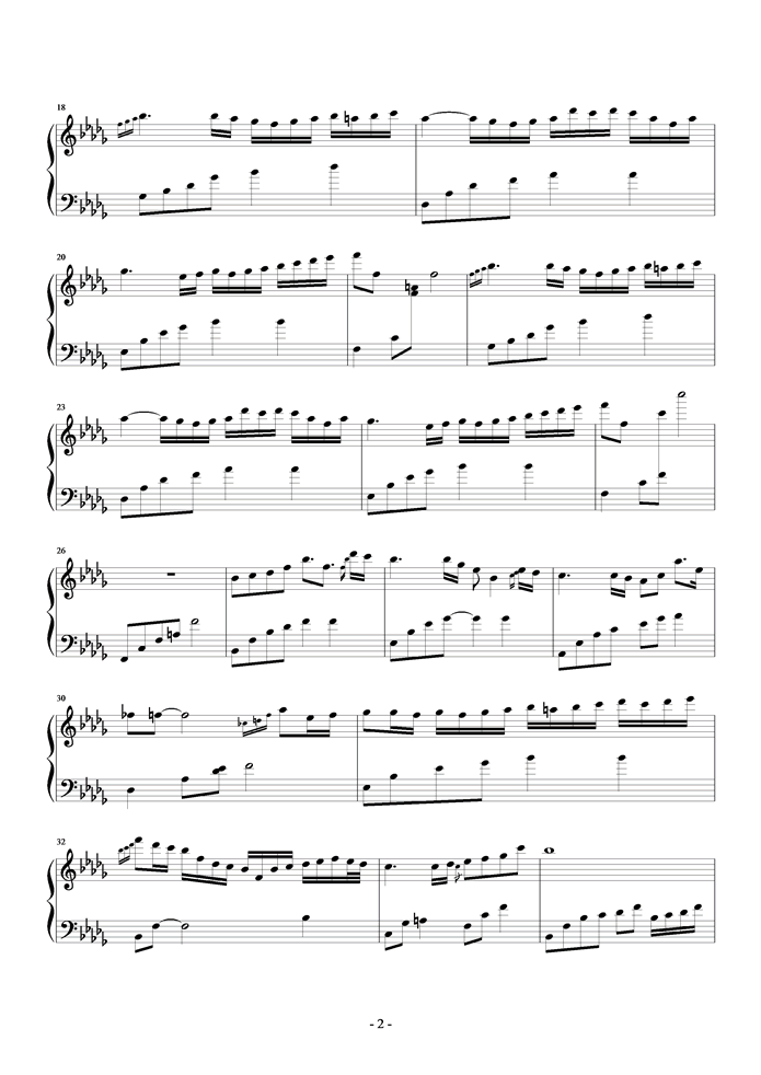 冬日回忆钢琴曲谱（图2）