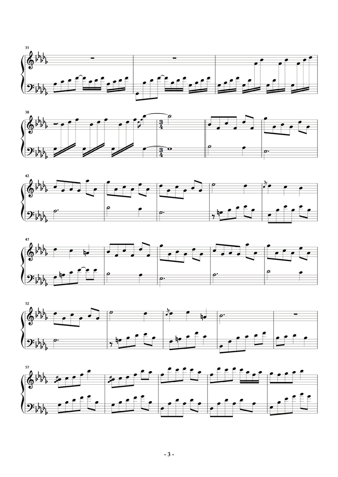 冬日回忆钢琴曲谱（图3）