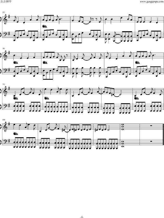 钢之炼金术师OP1--Again钢琴曲谱（图4）
